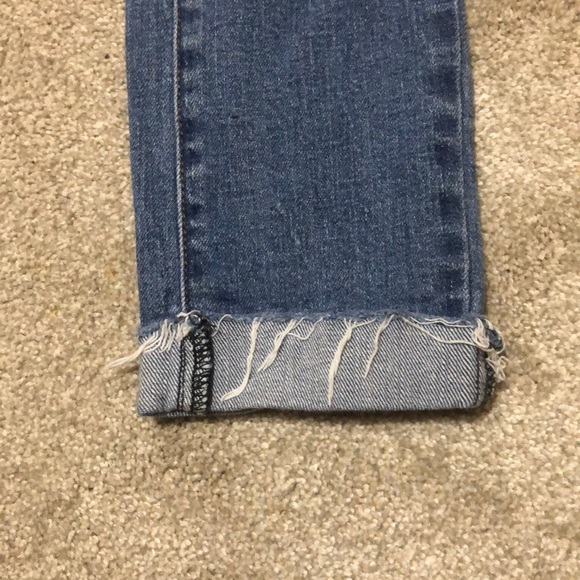 dark wash jeggings ripped jeans - Picture 4 of 5